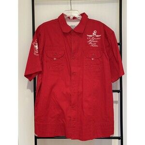 NWOT Parish Nation Mens 2XL  Red, Republic Of Pioneers Embroidered, NEW!